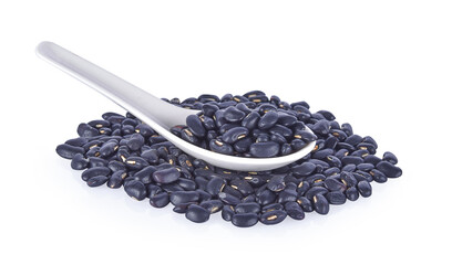 black beans isolated on white background