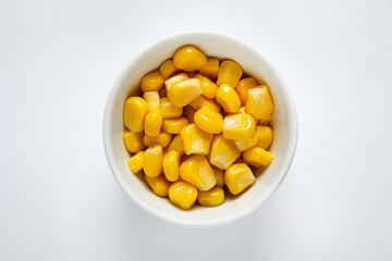 Sweet corn in a bowl