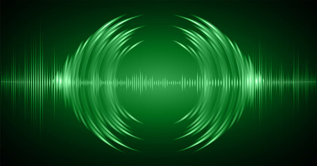 Sound waves oscillating dark light