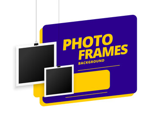 modern photo frames background template