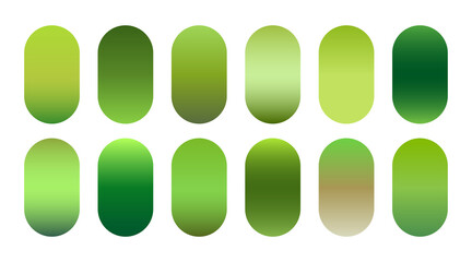 nature eco green gradient shades set © starlineart