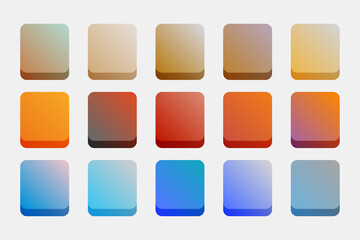 gradients set in warm and cool colors