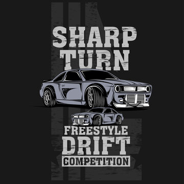 Sharp Turn, Illustration Speed Car