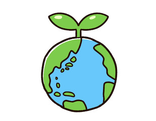 地球と新芽