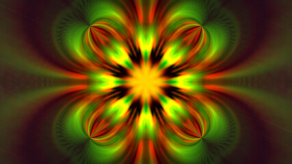 Obraz premium Abstract glowing neon symmetrical background