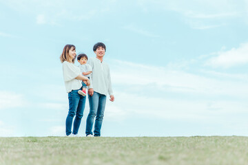 空と家族・ファミリー・赤ちゃん
