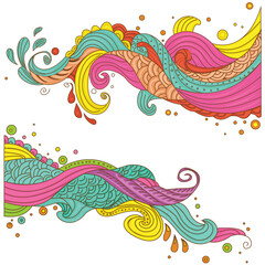 Abstract Illustration Featuring Colorful Swirls