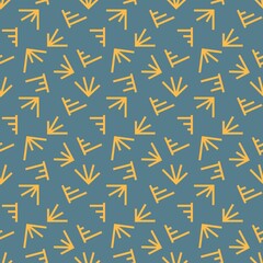 Lines art. Textile category of Seamless pattern. Abstract vector. Golden on Grey. Modern stylish texture. Cute background. New fashion design