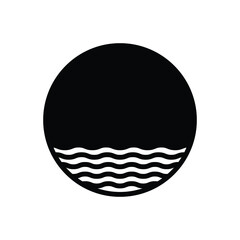 Black solid icon for minimum