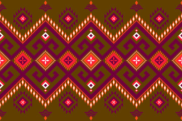 Geometric pattern vector file needle red and orange Seamless background, casual pattern, suitable for printing on fabrics, textures, textiles, wallpaper, interior decoration, paper, patchwork.