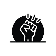 Black solid icon for strongly