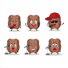 A Cute Cartoon design concept of pecans singing a famous song