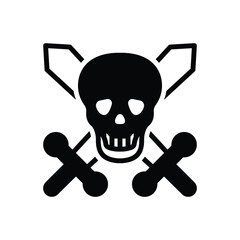 Black solid icon for kills