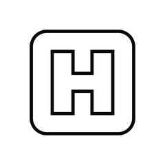 Obraz premium Hospital sign icon