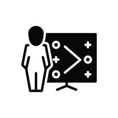 Black solid icon for tactics