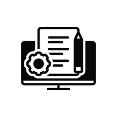 Black solid icon for projects