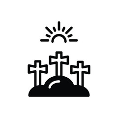 Black solid icon for salvation