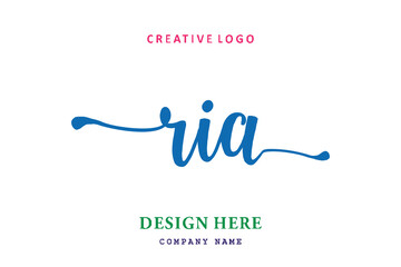 RIA lettering logo is simple, easy to understand and authoritative