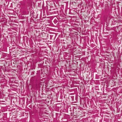 Seamless two tone hand drawn brushed effect pattern swatch. High quality illustration. Collage of minimal drawings arranged in a seamless pattern for print with fabric texture overlay. Rough scribble.