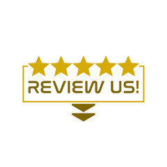 Fototapeta premium Review and rate us stars. Business concept icon isolated on white background