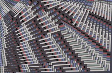 Abstract halftone lines background, geometric dynamic pattern, vector modern design texture.