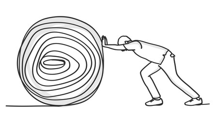 Man pushing weight. © Anna