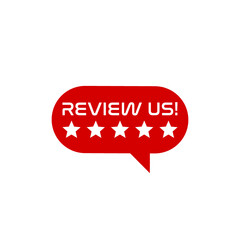 Review us User rating concept isolated on white background