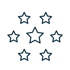 Star icon in line style. Vector
