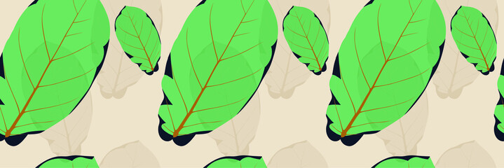 pattern for fabric leaves seamless