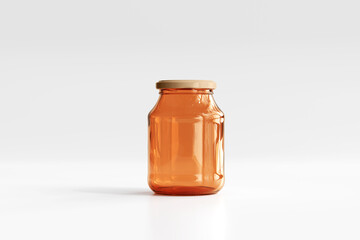 Amber Glass Jar
