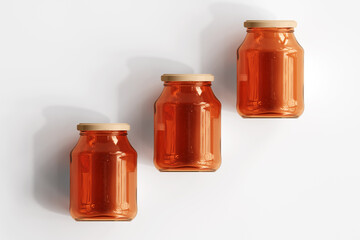 Amber Glass Jar
