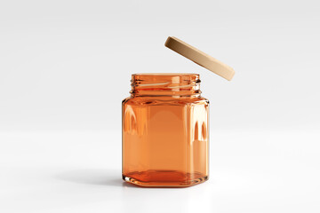 Amber Glass Jar
