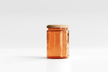 Amber Glass Jar
