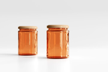 Amber Glass Jar
