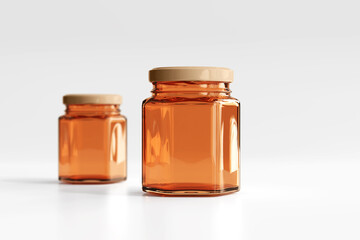 Amber Glass Jar

