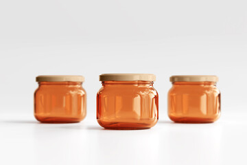 Amber Glass Jar
