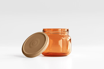 Amber Glass Jar
