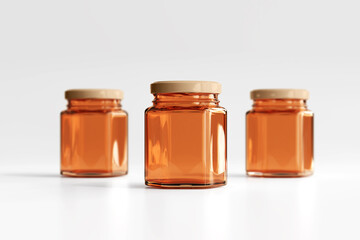 Amber Glass Jar