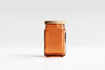 Amber Glass Jar