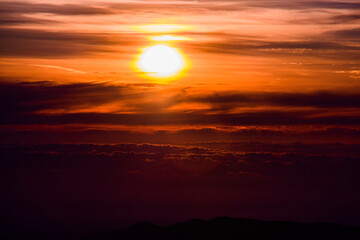 sunset over the sea