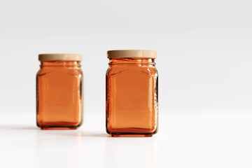 Amber Glass Jar
