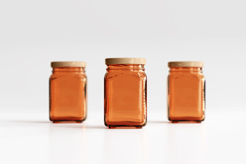 Amber Glass Jar