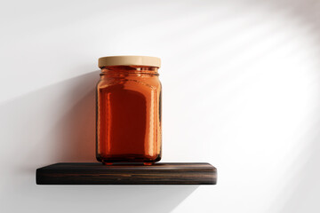 Amber Glass Jar