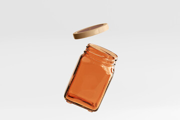 Amber Glass Jar