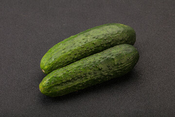 Ripe organic natural green cucumber