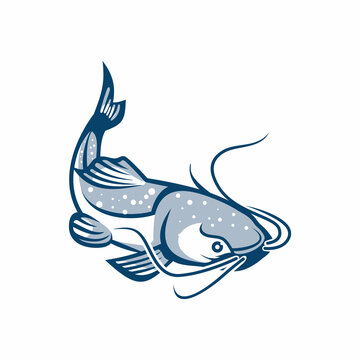 recommend clip art: Catfish logo template design vector illustration