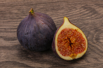 Sweet purple slice of fig