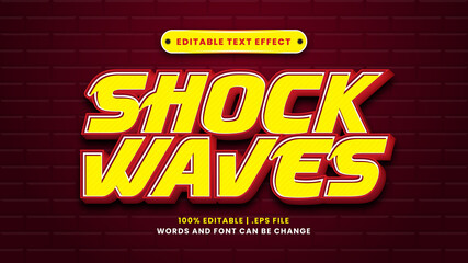 Shock waves editable text effect in modern 3d style