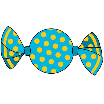 recommend clip art: ハロウィンのあめ玉（水玉・アウトラインあり）
