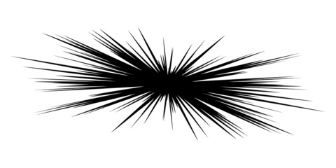 Obraz premium Dynamic, eccentric dynamic comic burst, action trail lines. Explosion, sparkle, spark element. Radial, radiating lines